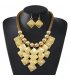 SET738 - Multi-Layered Rhombus Necklace Set